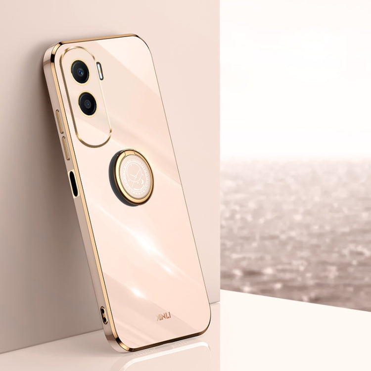 XINLI custodia per telefono in TPU elettrolitico con bordo dritto 6D con supporto per anello, For Honor 90 Pro, For Honor 90, For Honor X50i 5G