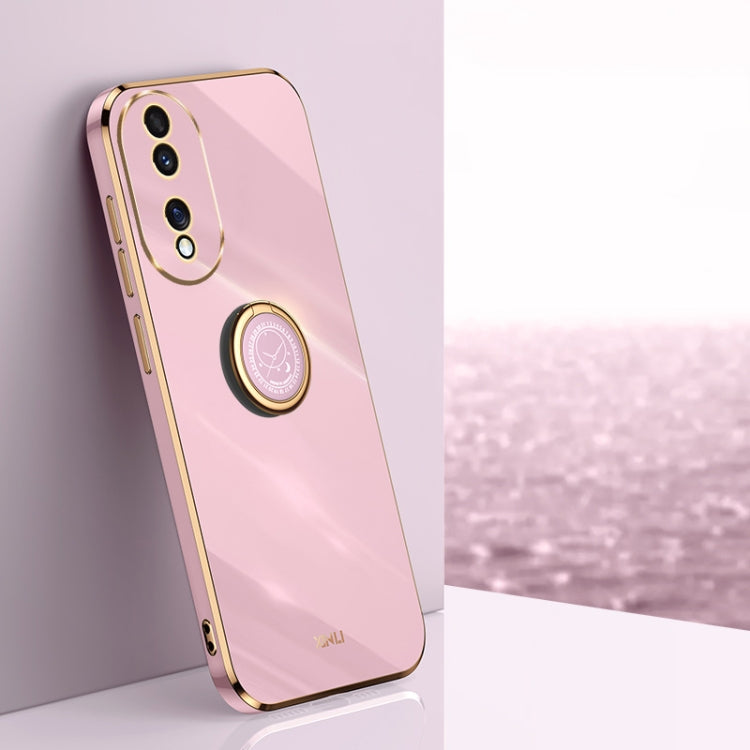 XINLI custodia per telefono in TPU elettrolitico con bordo dritto 6D con supporto per anello, For Honor 90 Pro, For Honor 90, For Honor X50i 5G