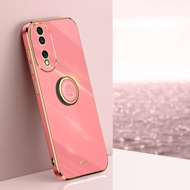 XINLI custodia per telefono in TPU elettrolitico con bordo dritto 6D con supporto per anello, For Honor 90 Pro, For Honor 90, For Honor X50i 5G