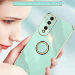 XINLI custodia per telefono in TPU elettrolitico con bordo dritto 6D con supporto per anello, For Honor 90 Pro, For Honor 90, For Honor X50i 5G