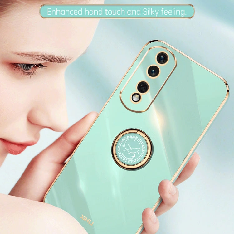 XINLI custodia per telefono in TPU elettrolitico con bordo dritto 6D con supporto per anello, For Honor 90 Pro, For Honor 90, For Honor X50i 5G