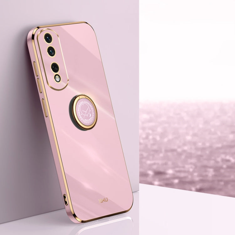 XINLI custodia per telefono in TPU elettrolitico con bordo dritto 6D con supporto per anello, For Honor 90 Pro, For Honor 90, For Honor X50i 5G