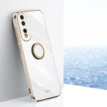 XINLI custodia per telefono in TPU elettrolitico con bordo dritto 6D con supporto per anello, For Honor 90 Pro, For Honor 90, For Honor X50i 5G