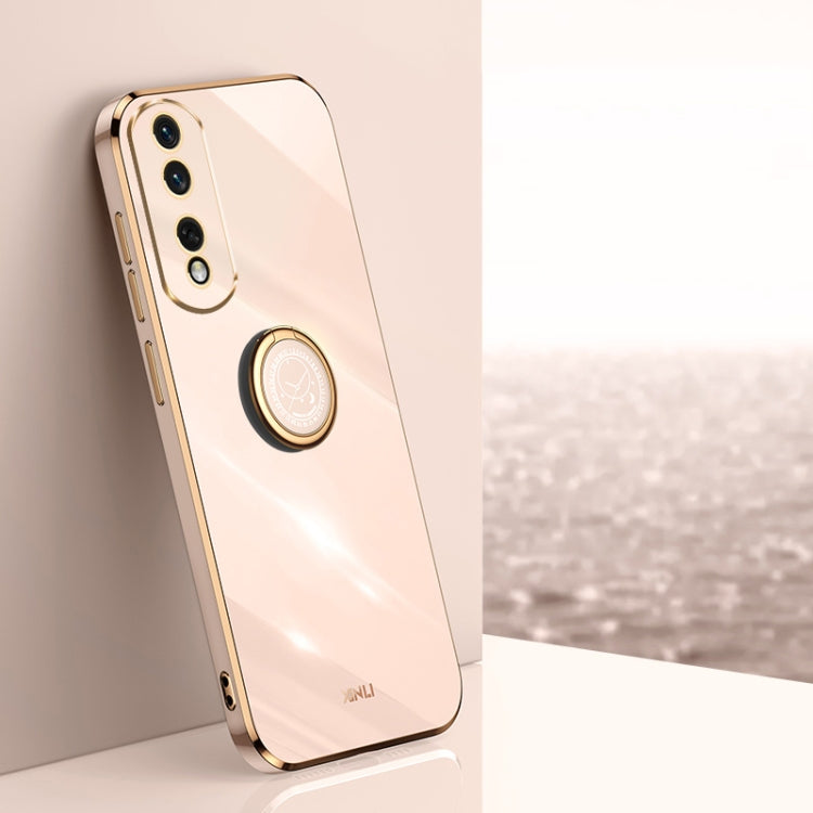 XINLI custodia per telefono in TPU elettrolitico con bordo dritto 6D con supporto per anello, For Honor 90 Pro, For Honor 90, For Honor X50i 5G