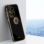 XINLI custodia per telefono in TPU elettrolitico con bordo dritto 6D con supporto per anello, For Honor 400 Global 156.5mm, For Honor 300 Pro, For Honor 300