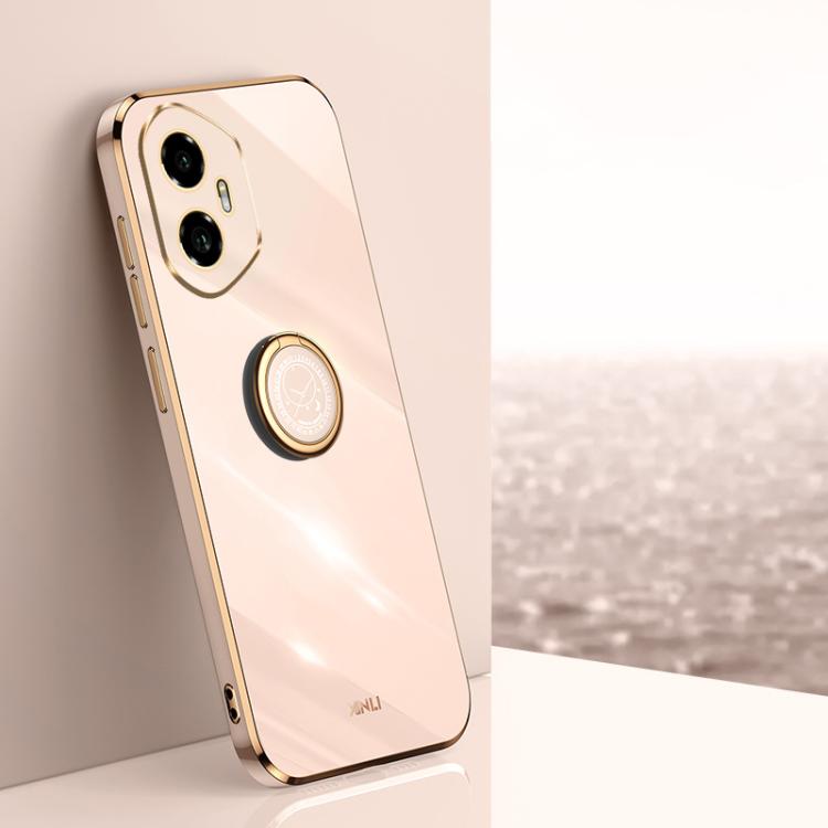 XINLI custodia per telefono in TPU elettrolitico con bordo dritto 6D con supporto per anello, For Honor 400 Global 156.5mm, For Honor 300 Pro, For Honor 300
