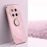 XINLI custodia per telefono in TPU elettrolitico con bordo dritto 6D con supporto per anello, For Honor Magic7 Pro, For Honor X60 Pro, For Honor 100 Pro