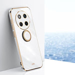 XINLI custodia per telefono in TPU elettrolitico con bordo dritto 6D con supporto per anello, For Honor Magic7 Pro, For Honor X60 Pro, For Honor 100 Pro
