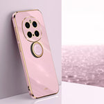 XINLI custodia per telefono in TPU elettrolitico con bordo dritto 6D con supporto per anello, For Honor Magic7 Pro, For Honor X60 Pro, For Honor 100 Pro