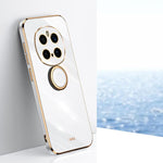 XINLI custodia per telefono in TPU elettrolitico con bordo dritto 6D con supporto per anello, For Honor Magic7 Pro, For Honor X60 Pro, For Honor 100 Pro