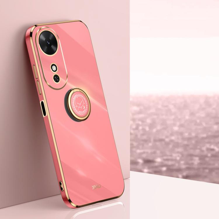 XINLI custodia per telefono in TPU elettrolitico con bordo dritto 6D con supporto per anello, For Honor X60 GT, For Honor Power, For Honor Play 60