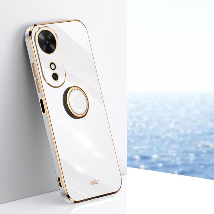 XINLI custodia per telefono in TPU elettrolitico con bordo dritto 6D con supporto per anello, For Honor X60 GT, For Honor Power, For Honor Play 60