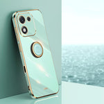 XINLI custodia per telefono in TPU elettrolitico con bordo dritto 6D con supporto per anello, For Honor 400 Smart 5G, For Honor X70 5G, For Honor X70i