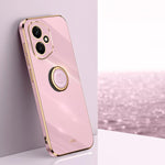 XINLI custodia per telefono in TPU elettrolitico con bordo dritto 6D con supporto per anello, For Honor 400 Global 156.5mm, For Honor 300 Pro, For Honor 300