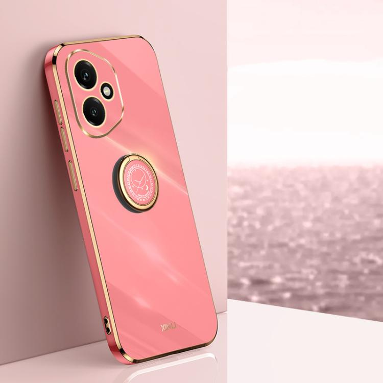 XINLI custodia per telefono in TPU elettrolitico con bordo dritto 6D con supporto per anello, For Honor 400 Global 156.5mm, For Honor 300 Pro, For Honor 300