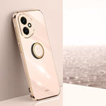 XINLI custodia per telefono in TPU elettrolitico con bordo dritto 6D con supporto per anello, For Honor 400 Global 156.5mm, For Honor 300 Pro, For Honor 300