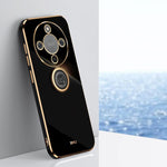 XINLI custodia per telefono in TPU elettrolitico con bordo dritto 6D con supporto per anello, For Honor 400 Smart 5G, For Honor X70 5G, For Honor X70i