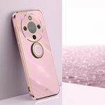 XINLI custodia per telefono in TPU elettrolitico con bordo dritto 6D con supporto per anello, For Honor 400 Smart 5G, For Honor X70 5G, For Honor X70i