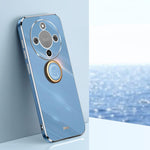 XINLI custodia per telefono in TPU elettrolitico con bordo dritto 6D con supporto per anello, For Honor 400 Smart 5G, For Honor X70 5G, For Honor X70i