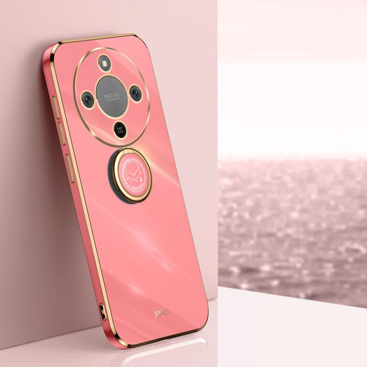 XINLI custodia per telefono in TPU elettrolitico con bordo dritto 6D con supporto per anello, For Honor 400 Smart 5G, For Honor X70 5G, For Honor X70i