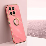 XINLI custodia per telefono in TPU elettrolitico con bordo dritto 6D con supporto per anello, For Honor 400 Smart 5G, For Honor X70 5G, For Honor X70i