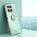 XINLI custodia per telefono in TPU elettrolitico con bordo dritto 6D con supporto per anello, For Honor 400 Smart 5G, For Honor X70 5G, For Honor X70i