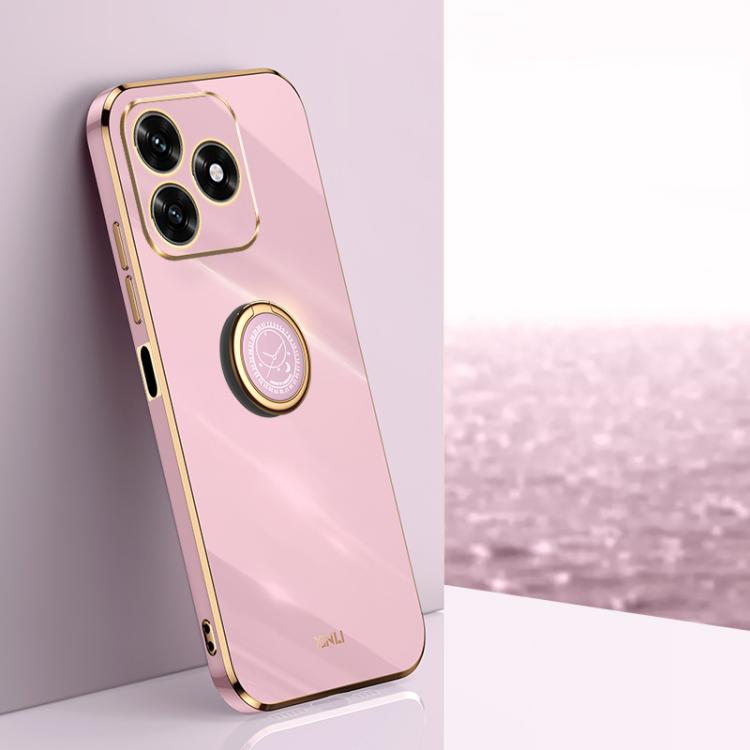 XINLI custodia per telefono in TPU elettrolitico con bordo dritto 6D con supporto per anello, For Honor Magic8 Pro, For Honor Magic8 5G, For Honor X5c Plus