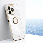 XINLI custodia per telefono in TPU elettrolitico con bordo dritto 6D con supporto per anello, For Honor Magic8 Pro, For Honor Magic8 5G, For Honor X5c Plus