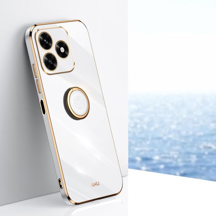 XINLI custodia per telefono in TPU elettrolitico con bordo dritto 6D con supporto per anello, For Honor Magic8 Pro, For Honor Magic8 5G, For Honor X5c Plus
