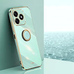 XINLI custodia per telefono in TPU elettrolitico con bordo dritto 6D con supporto per anello, For Honor Magic8 Pro, For Honor Magic8 5G, For Honor X5c Plus