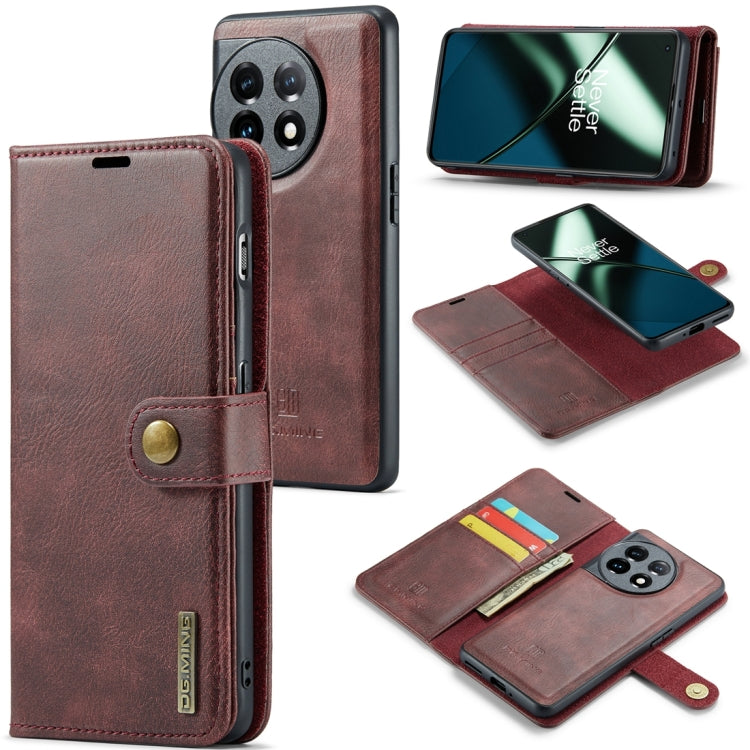 Custodia in pelle magnetica staccabile DG.MING Crazy Horse Texture, For OnePlus 15, For OnePlus 12, For OnePlus 11