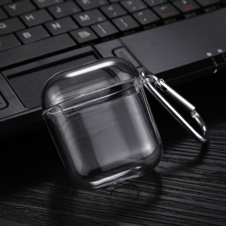 Custodia rigida trasparente per AirPods 1, 2 e Pro con gancio