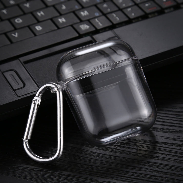 Custodia rigida trasparente per AirPods 1, 2 e Pro con gancio