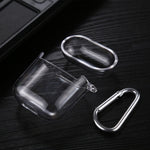 Custodia rigida trasparente per AirPods 1, 2 e Pro con gancio