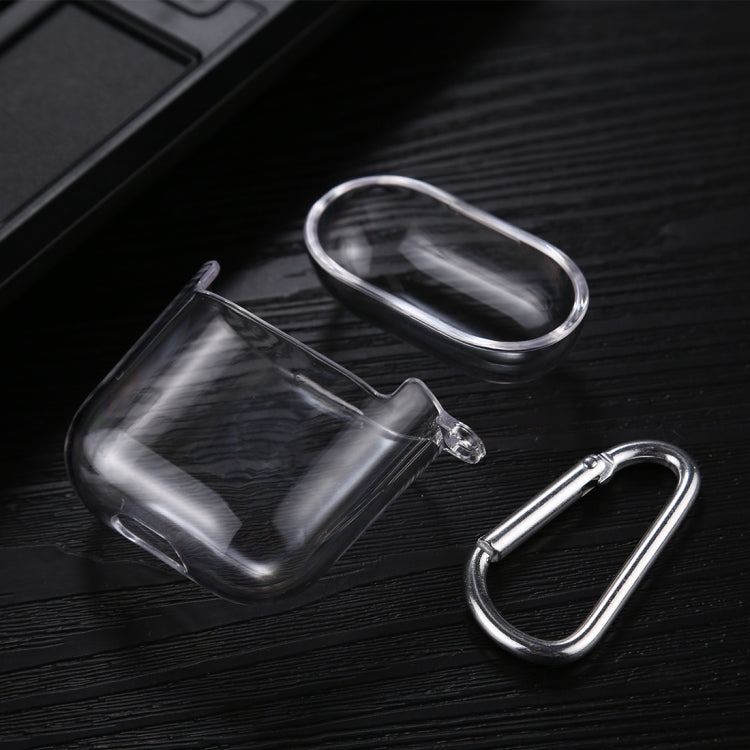 Custodia rigida trasparente per AirPods 1, 2 e Pro con gancio