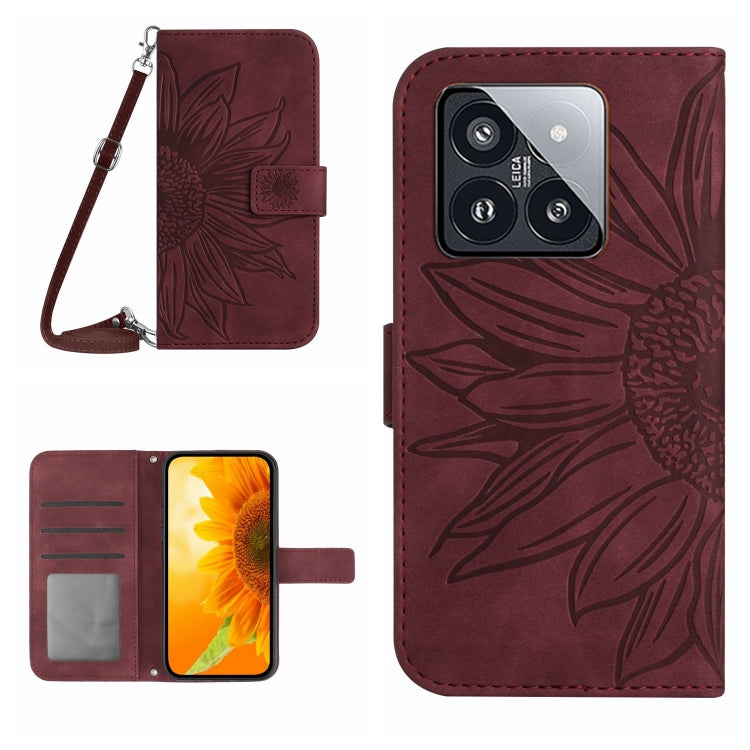 Custodia portafoglio in pelle con flip per Xiaomi 14 Ultra