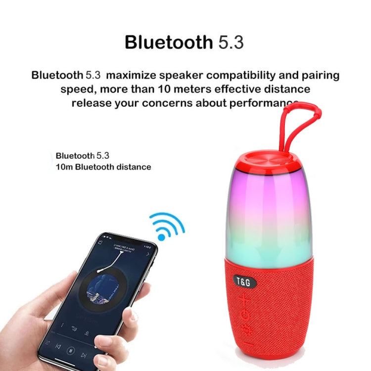 T&G TG644 Altoparlante Bluetooth portatile con luce RGB ad alta potenza da 5 W, TG644