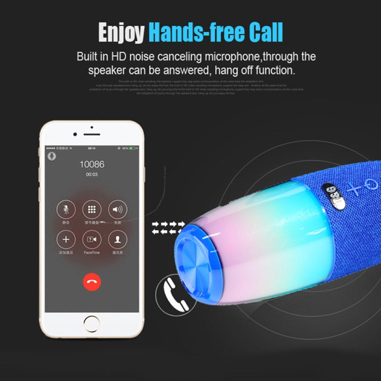 T&G TG644 Altoparlante Bluetooth portatile con luce RGB ad alta potenza da 5 W, TG644