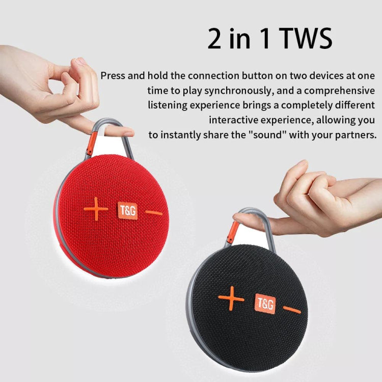 T&G TG648 TWS Mini altoparlante portatile wireless Bluetooth da esterno con luce LED, TG648