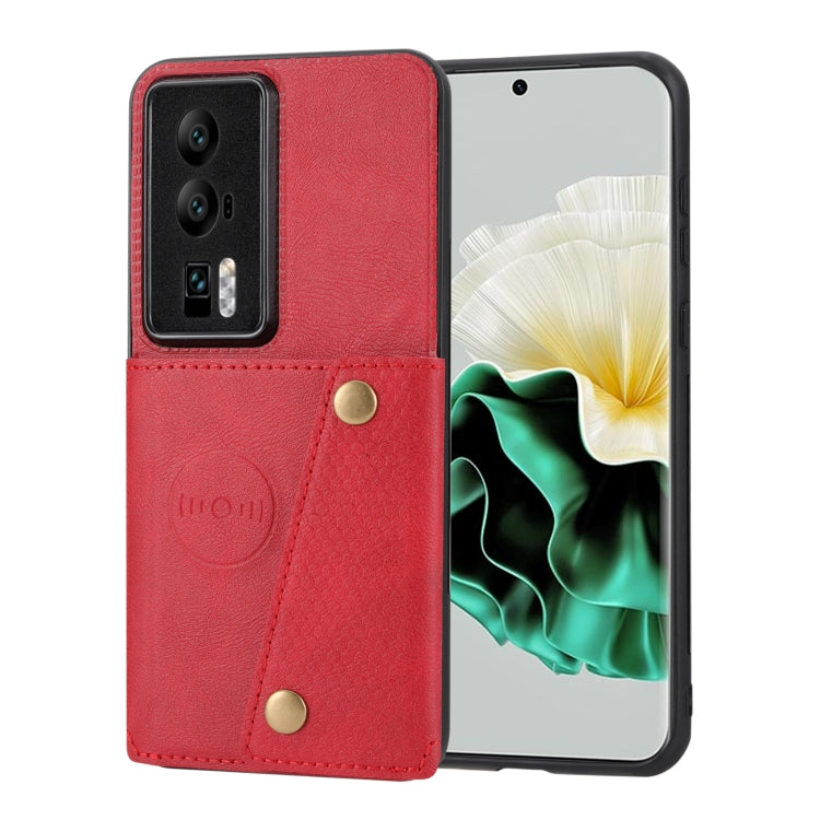 Custodia per telefono PU + TPU magnetica con doppia fibbia, For Huawei P60 / P60 Pro