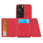 Custodia per telefono PU + TPU magnetica con doppia fibbia, For Huawei P60 / P60 Pro