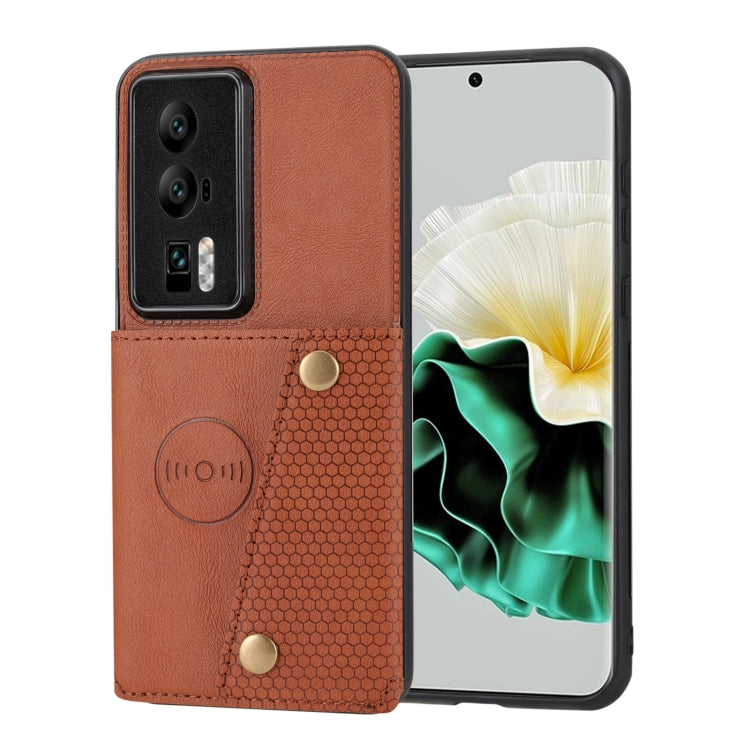Custodia per telefono PU + TPU magnetica con doppia fibbia, For Huawei P60 / P60 Pro