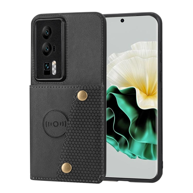 Custodia per telefono PU + TPU magnetica con doppia fibbia, For Huawei P60 / P60 Pro