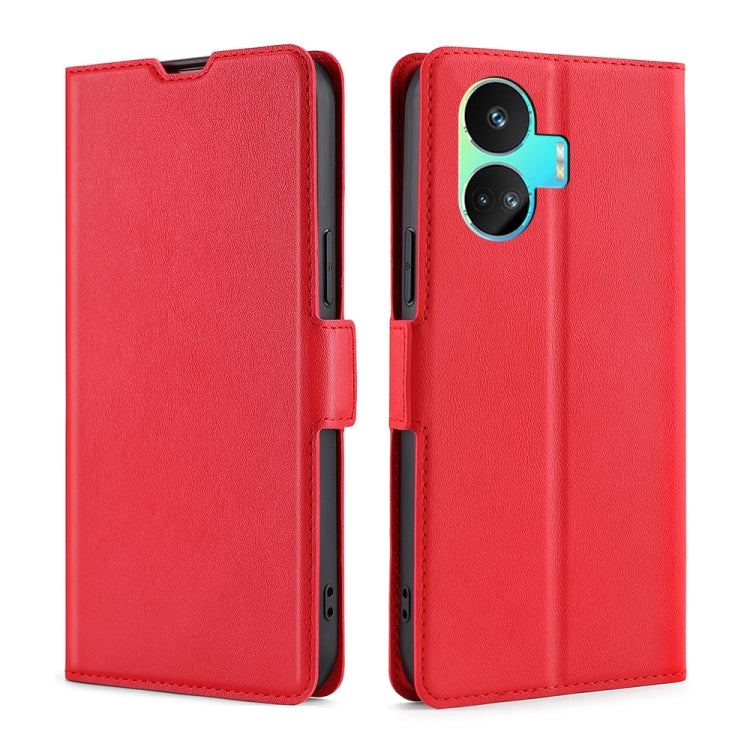 Custodia per telefono in pelle flip orizzontale con fibbia laterale ultrasottile, For Realme C65 4G, For Realme GT Neo5 SE