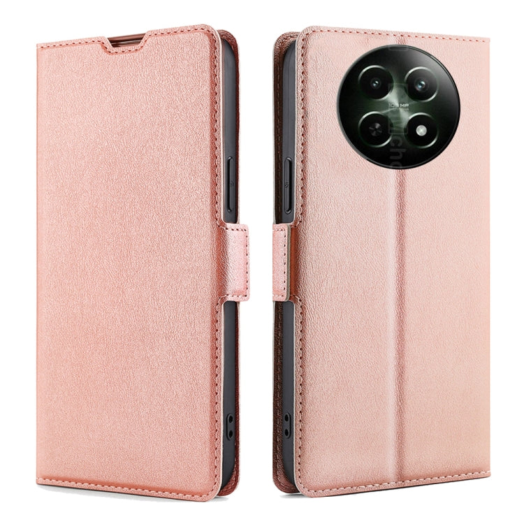 Custodia per telefono in pelle flip orizzontale con fibbia laterale ultrasottile, For Realme C75 4G / 14x 5G Global, For Realme 13 Pro 5G, For Realme GT Neo6 SE, For Realme 12 5G, For Realme 12 Pro 5G, For Realme 12 Pro+ 5G