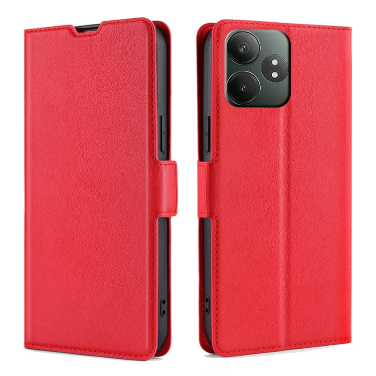 Custodia per telefono in pelle flip orizzontale con fibbia laterale ultrasottile, For Realme C75 4G / 14x 5G Global, For Realme 13 Pro 5G, For Realme GT Neo6 SE, For Realme 12 5G, For Realme 12 Pro 5G, For Realme 12 Pro+ 5G
