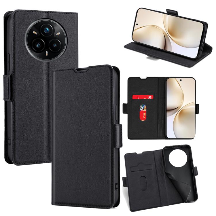 Custodia per telefono in pelle flip orizzontale con fibbia laterale ultrasottile, For Realme GT 7 5G Global, For Realme 14 5G Global, For Realme P3 Ultra 5G, For Realme P3 Pro 5G Global, For Realme 14 Pro+ 5G, For Realme 14 Pro 5G Global