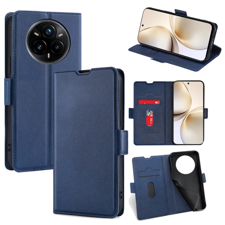 Custodia per telefono in pelle flip orizzontale con fibbia laterale ultrasottile, For Realme GT 7 5G Global, For Realme 14 5G Global, For Realme P3 Ultra 5G, For Realme P3 Pro 5G Global, For Realme 14 Pro+ 5G, For Realme 14 Pro 5G Global
