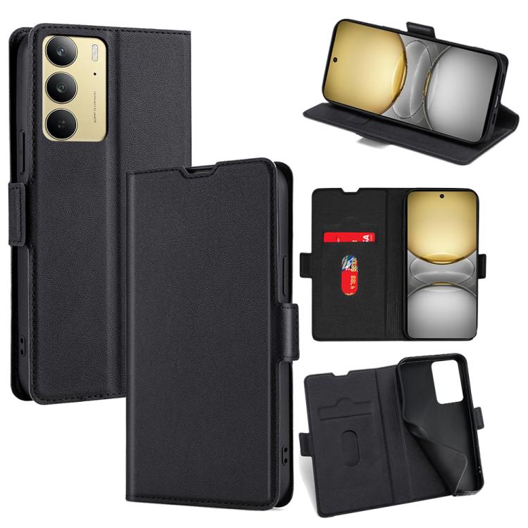Custodia per telefono in pelle flip orizzontale con fibbia laterale ultrasottile, For Realme C75 4G / 14x 5G Global, For Realme 13 Pro 5G, For Realme GT Neo6 SE, For Realme 12 5G, For Realme 12 Pro 5G, For Realme 12 Pro+ 5G