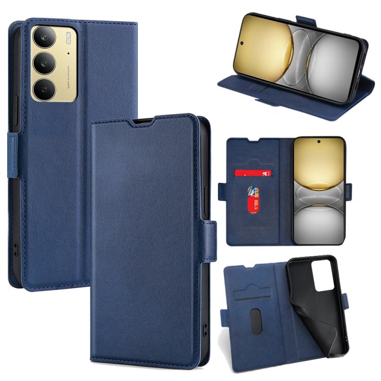 Custodia per telefono in pelle flip orizzontale con fibbia laterale ultrasottile, For Realme C75 4G / 14x 5G Global, For Realme 13 Pro 5G, For Realme GT Neo6 SE, For Realme 12 5G, For Realme 12 Pro 5G, For Realme 12 Pro+ 5G